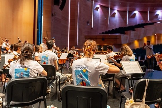 230724 La Joven Orquesta de Canarias en uno de los ensayos de la nueva gira